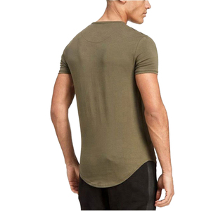 T-shirt confortable 100 % polyester coton, col rond, couleur unie, avec logo personnalisé, coupe ajustée, idéal pour l'été - Product Image 2