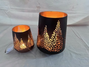 Sonnet Decor Forest Scene Iron <b>Lantern</b> Candle Stand Die Cut Heat Resistant Christmas Home Decoration Handmade Model 1333 <b>Set</b> - Product Image 3