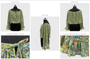 Women's Bohemian Crocheted <b>Lace</b> <b>Off</b> <b>The</b> <b>Shoulder</b> Crop <b>Top</b> Geometric Pattern Sheer Layer Loose Fit Spring Summer - Product Image 4