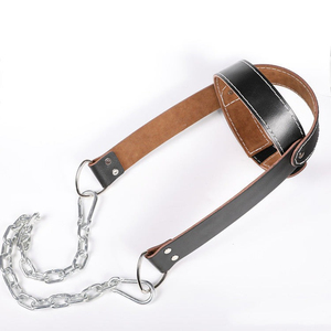 Arnés para la cabeza para ejercicios de cuello con correa y cadena de alta resistencia para entrenamiento con pesas, equipo de gimnasio para hombres y mujeres, fitness - Product Image 2