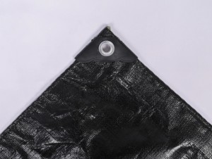 Vente en gros de bâches étanches en PE noires robustes, couverture de bâche en tissu industriel uni de bonne qualité, couverture de tente de camion - Product Image 3