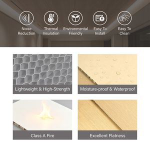 Panel de Aluminio Tipo Panal, Serie Simple y Elegante, Fácil de Limpiar, <span class=keywords><strong>Anita</strong></span> Water, Cortable y Fácil de Instalar, Ideal para Salas de Reuniones - Product Image 4