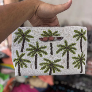 Bolso de Hombro Hecho a Mano con Bordado de Cuentas de Algodón y Diseño de Hojas para Decoración Navideña y de Año Nuevo - Product Image 6