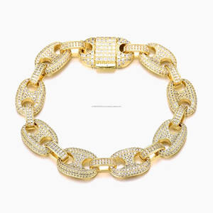 Luxury 12MM Wide 925 Sterling <b>Silver</b> Moissanite Cuban Link <b>Bracelet</b> Hip Hop Design Jewelry <b>for</b> Wholesale Export Buyers - Product Image 1