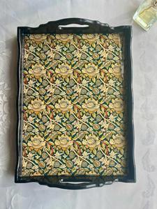 Plateau en bois de qualité supérieure avec motif floral imprimé en émail pour événements spéciaux, cuisine et service à domicile - Fabricant de produits - Product Image 4