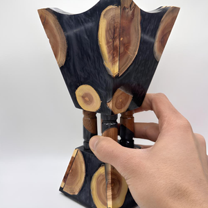 Brûleur d'encens en bois et résine FAIZA CRAFT - Encens indien aromatique et écologique - Diffuseur de parfum d'intérieur multi-régional - Product Image 2
