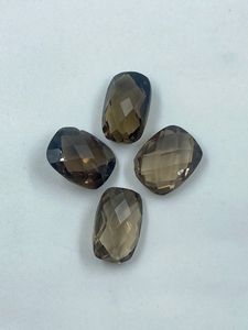 Natural Smoky Quartz <b>Cushion</b> Shape 11.05Carat 7x11MM High Quality Smoky Brown <b>Colour</b> for Jewelry Making 4Pcs - Product Image 4