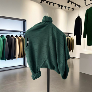 Pull d'hiver pour hommes avec logo personnalisé Tricot en jersey à manches longues 100% coton Logo personnalisable sur le cou Tricot - Product Image 1