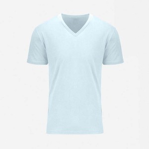 Camiseta Deportiva de Manga Corta con Cuello en V para Hombre, de Alta Calidad, 100% Algodón, Corte Regular, Tallas Grandes, Transpirable y de Secado Rápido - Product Image 3