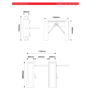 Torniquete Trípode Semiautomático con Barrera Anticolisión, Tarjeta RFID, Tiempo de Desbloqueo de 0.2s, para Edificios Comerciales, Proveedor y Exportador de Malasia - Product Image 3