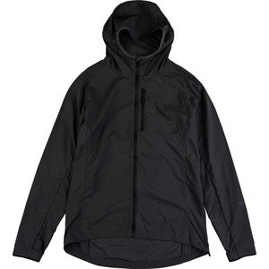 Men's <b>Black</b> Hooded Waterproof Windbreaker <b>Jacket</b> Casual Zipper Closure Canvas Shell Stand Collar Eco-Friendly Front Winter Wear - Product Image 5