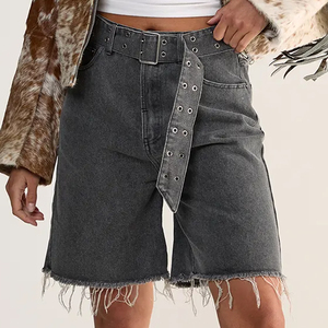 Shorts en jean déchirés pour femmes, style streetwear, décontractés, pour l'été, usage quotidien, fabrication OEM. - Product Image 5