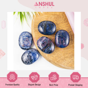 Última Llegada, Piedras de Sodalita Natural de 2.5 Pulgadas de Calidad Premium al por Mayor, Cristales Curativos de Forma Ovalada, 1 kg, Proveedor Indio Anshul - Product Image 2