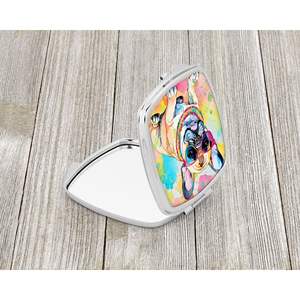 <b>French</b> Bulldog Hippie Dawg Compact Folding Handheld Makeup Mirror Decorative Travel Mirror for Women Girls Pocket-sized <b>Gifts</b> - Product Image 2