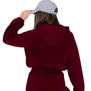 Conjunto Deportivo de Felpa para Mujer, Sudadera con Capucha de Corte Holgado, Pantalones Jogger, Atuendo Casual de Invierno de Dos Piezas - Product Image 4
