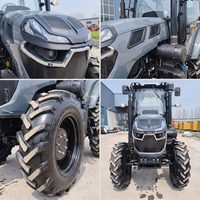 Mejor Precio, Tractor Agrícola Compacto de 100hp, 4x4, Arranque Eléctrico, Multifuncional, con Cargador Frontal y Quitanieves