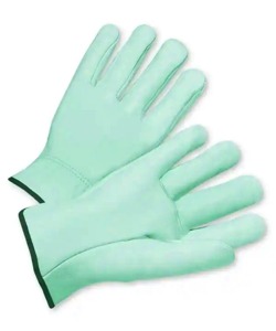 Leather Work Gloves Unisex All Seasons Daily Use Durable Cowhide Breathable Non Slip Protection - Product Image 2