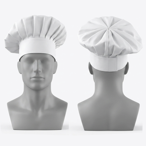Casquette de chef pour homme en polycoton rouge avec bande élastique, chapeau de boulanger, broderie personnalisée, logo imprimé, accessoires de cuisine - Product Image 2