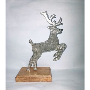 Cœur en métal fait main avec sculpture de clé sur base en bois de manguier, décoration de table abstraite moderne, ornement d'amour de luxe pour la maison et le salon - Product Image 6