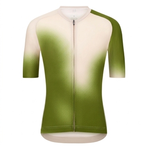 Maillot de Ciclismo de Manga Corta para Hombre, Ropa Deportiva, Top de Ciclismo con Cremallera Completa Frontal, Diseño de Panel de Malla Transpirable, 100% Poliéster - Product Image 3