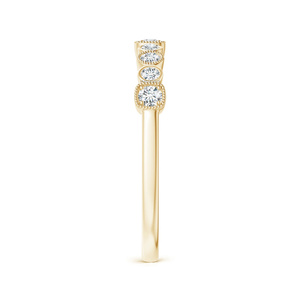 Bague de fiançailles tendance pour femme en or jaune plaqué rhodium avec diamant taille brillant rond, or 10K 14K 18K, argent 925 935 - Product Image 4