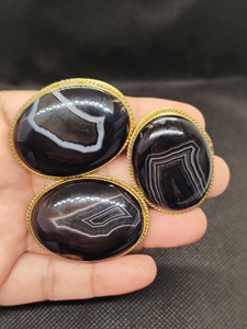 Pierre précieuse la plus vendue avec base en laiton pour la fabrication de bagues, composants de bijoux en pierre naturelle pour créer des designs uniques. - Product Image 4