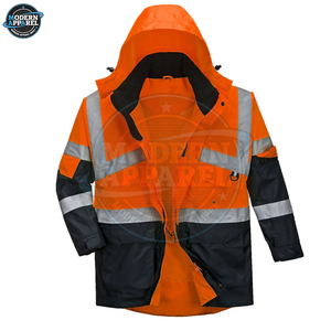 High Quality Men's Reflective Safety <b>Work</b> <b>Jacket</b> <b>Construction</b> Workwear Supports Custom Logo Oem Safety <b>Jacket</b> - Product Image 4