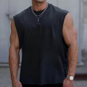 Camiseta Deportiva de Alta Calidad para Hombre, Tejido Elástico que Absorbe la Humedad, para Levantamiento de Pesas, Se Aceptan Diseños Personalizados de Marca Privada - Product Image 1