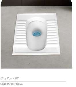 Inodoro Sanitario C Pan de 20" L500 W400 H188mm con Doble Descarga, Alargado, para Villa, Baño, Escuela, Hotel, Hospital, con Sifón en P, Cerámico - Product Image 1