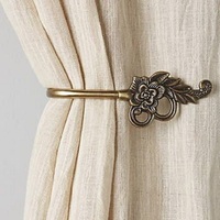 Attache de rideau intemporelle en métal, attache de rideau de luxe, support de rideau de fenêtre pour la maison et l'hôtel, en laiton et aluminium