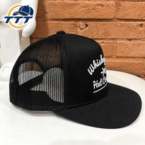 Gorra Trucker Personalizada de 5 Paneles con Logotipo Bordado, Gorra de Malla con Cierre a Presión, Fabricante Vietnamita OEM ODM, Venta al por Mayor de Gorras Trucker de Fábrica - Product Image 3