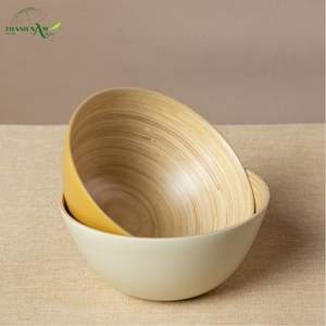 Bol en bambou pressé coloré moderne avec intérieur naturel, écologique et jetable pour la rentrée scolaire - Product Image 6