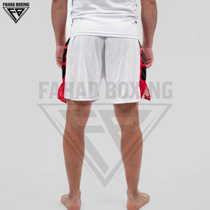 Ensemble de vêtements de boxe et d'arts martiaux unisexe pour adultes, léger, respirant, blanc, noir, rouge, couleurs contrastées, combinaison et short de boxe - Product Image 4