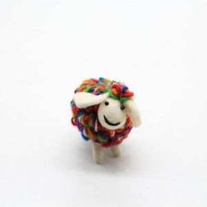 Handmade Colorful Wool Sheep Ornament For Christmas Tree Decor Gift Craft - Product Image 2
