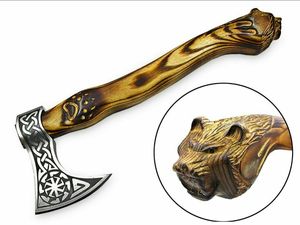 Custom Engraved Industrial Grade Outdoor Camping <b>Axe</b> Handcrafted Hardwood <b>Handle</b> Decorative Steel Leather-Covered OEM ODM - Product Image 5
