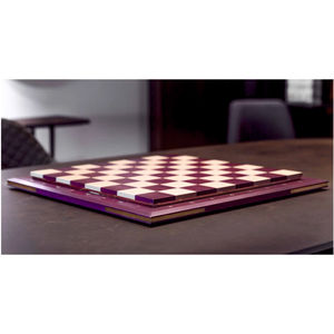 Ensemble d'échecs en bois massif de qualité supérieure, échiquier en bois violet fait à la main, décoration de luxe pour la maison, jeu de stratégie, idées de cadeaux d'entreprise - Product Image 2