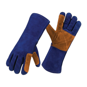 ถุงมือหนังวัวแท้สำหรับผู้ชาย ป้องกันการสั่นสะเทือน ทนความร้อน พร้อมข้อมือเสริมความปลอดภัย ป้องกันไฟ ป้องกันการเชื่อมโลหะ - Product Image 3