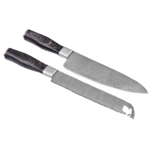 Xyj couteaux de cuisine en acier inoxydable, lame de cuisine avec manche en bois, conception Logo personnalisé - Product Image 1