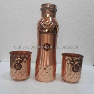 Juego de Botellas de Agua de Cobre Puro al por Mayor, Utensilios Ayurvédicos de Cobre, Juego de Bebidas Metálicas y Regalo - Product Image 5