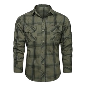 Chemise en flanelle pour homme, vente en gros, OEM, respirante, 100% coton, manches courtes, décontractée, best-seller, prix bas, design personnalisé - Product Image 1