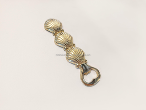 Ouvre-bouteille en laiton en forme de coquille de palourde, fait main, style nautique, ouvre-bouteille en laiton massif pour la maison, le bar, les accessoires de cuisine et comme article cadeau - Product Image 2