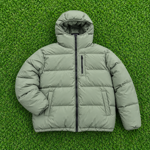 Blouson matelassé oversize à capuche avec fermeture éclair, vêtement d'extérieur d'hiver isolé, manteau streetwear unisexe personnalisé, fournisseur OEM - Product Image 2
