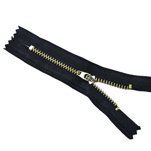 Factory Wholesale 3# 4# Metal Closed End Brass Spring Head <b>Zipper</b> for Denim Casual Pants Placket Metal Copper <b>Zipper</b> Strip - Product Image 3
