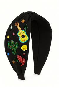 Wholesale Trendy Handmade Embroidery Seed Beaded Unisex 36cm Hair Band Special Student Parties Festive Gifting <b>Headband</b> Hair - Product Image 5