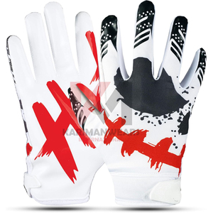 American Football Gloves Durable Reinforced Grip Breathable Lightweight <b>Comfortable</b> Secure Fit - Product Image 2