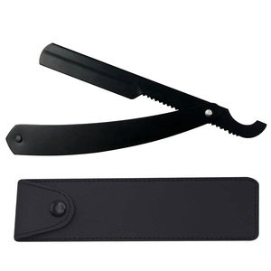 Premium Folding Straight <b>Razor</b> <b>Single</b> <b>Blade</b> Stainless Steel Plastic Handle Barber Shaving Knife Reusable Cut Throat <b>Razor</b> - Product Image 4
