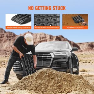 Placas de tracción de material PP de 10 toneladas, par de tapetes de tracción para neumáticos, para vehículos todoterreno/coches/pickups/SUVs/RVs, placas de recuperación antideslizantes - Product Image 5