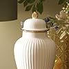 White Porcelain Teardrop Urn With Gold <b>Trim</b> Hermetic Lid Classical Style Pet Casket - Product Image 3
