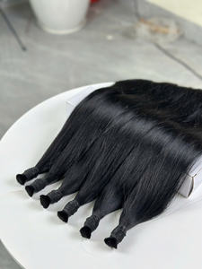 Cheveux humains vierges vietnamiens naturels noirs, lisses, soyeux et brillants, en vrac, double épaisseur, pour tressage, sans perte, Anh Hair B27 All - Product Image 5