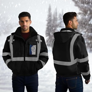 Veste de sécurité d'hiver de haute qualité, réfléchissante, imperméable, fournisseur en gros - Product Image 2